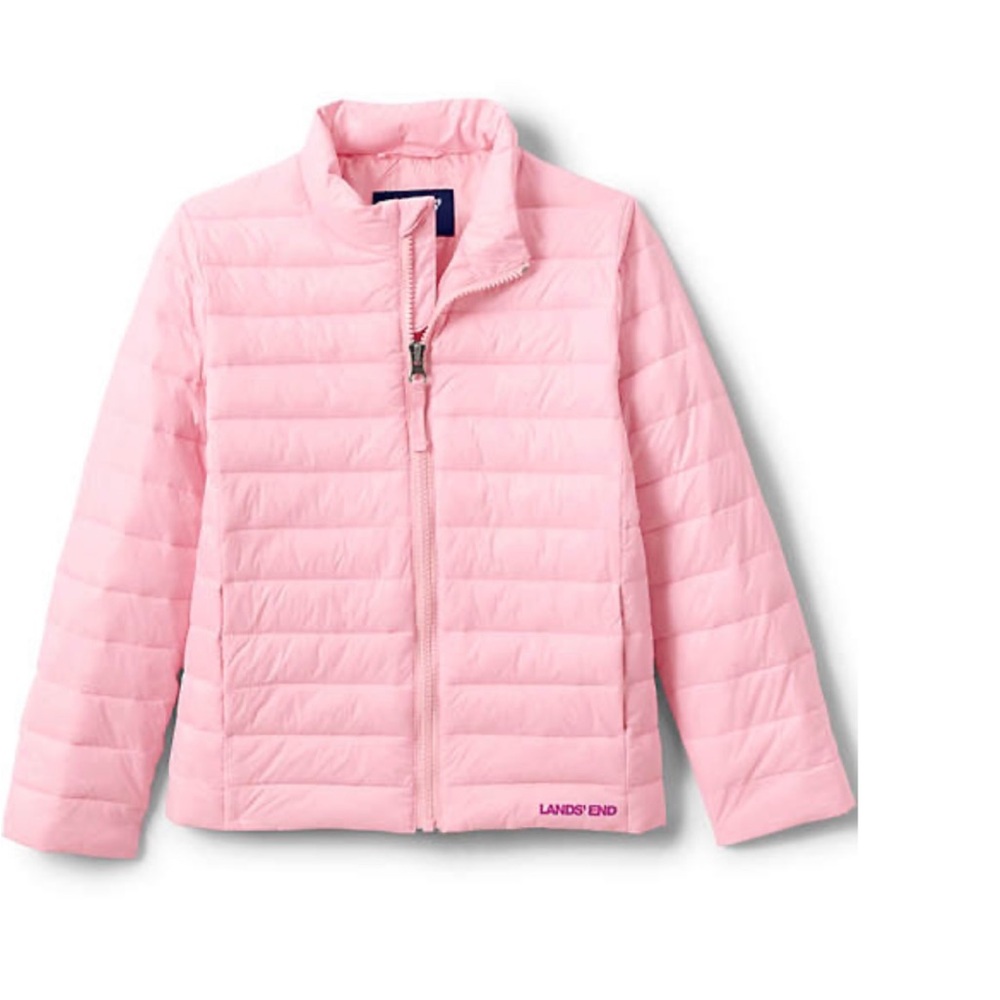Lands' End Kids Husky ThermoPlume Packable Jacket Pi K NWOT Size XL 14-16